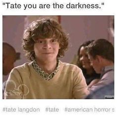 an image of a woman with the caption'tate you are the darkness '