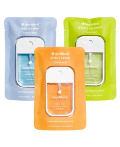 Touchland Power Mist Hydrating Hand Sanitizer Spray, FRESH 3-PACK (Mint, Citrus, Lemon Lime), 500-Sprays each, 1FL OZ (Set of 3) Scented Hand Sanitizer, Hand Sanitizer Spray, Sanitizer Spray, Lemon Lime, Pharmacy Gifts, Hand Sanitizer, Travel Essentials, Travel Size Products, Mist