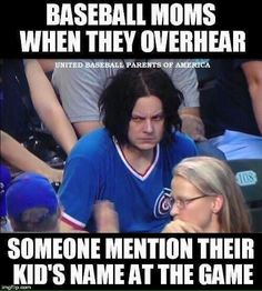 a man with long hair sitting next to a woman at a baseball game and the caption reads, when spurs fans see tony romo cheering for the spurs