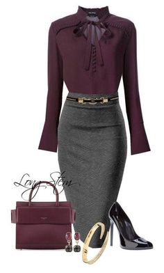 Grey Outfits, Classy Fall Outfits, Womens Business, Outfits Classy, Gold Belt, Outfit Black, Gathered Sleeves, Professional Attire, Looks Chic