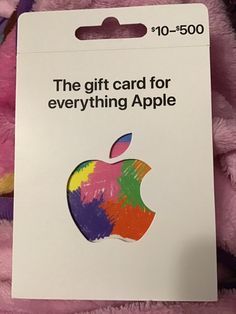 the gift card for everything apple is on display