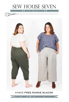 the sewing pattern for this pants is easy to sew