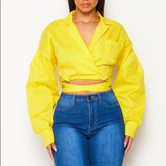 Yellow Blouse Shirt Yellow Blouse, Blouse Shirt, Shirt Color, Colorful Shirts, Shirt Blouses, Top Blouse, Blouses, Fast Delivery, Womens Tops