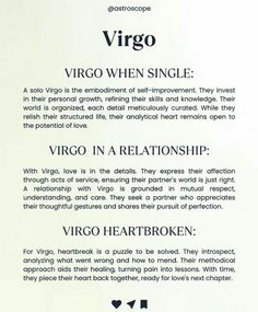 an advertisement for viro hair products with the words virgo written in black and white