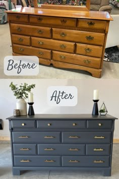 Furniture Makeover, Old Furniture Made New Redoing Old Dressers Ideas, Diy Long Dresser Makeover, Re Finished Dresser, Renovating Dressers Ideas, Remodel Furniture Diy Dressers, Makeover Dresser Diy, Paint Ideas For Dressers Wood, Redoing Old Dressers Wood Furniture, Big Dresser Makeover