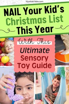 Find the best sensory toys for stocking stuffers and Christmas gifts for kids of all ages, from toddlers to teens. OT-recommended toys for sensory processing and child development that are great for learning and helping kids grow! Diy Sensory Toys, Kids Christmas List, Sensory Swing, Calm Kids, Sensory Rooms, Holiday Toys, Sensory Processing Disorder, Holiday Guide, Sensory Processing