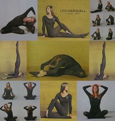 the woman is doing yoga poses in all black