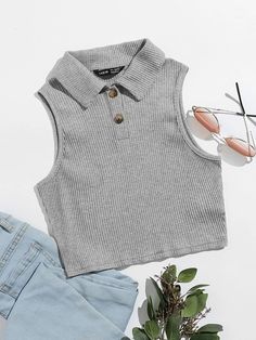 Latest Model Blouse Designs, Top Shein, Blouse Models, Women Tank Tops, Summer Tank, Summer Tank Tops, Knit Tank, Knitted Tank Top, Casual Style Outfits