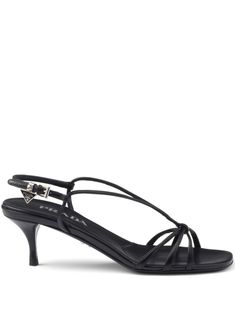 Prada 55mm Leather Sandals - Farfetch