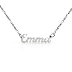 Give your special someone a custom necklace made just for them! Our Personalized Name Necklace is the perfect gift for your loved ones and will become a versatile accessory for any occasion. From a heart-warming holiday present, anniversary or birthday gift, or just because, this unique necklace adds a trendy touch to any outfit. MADE IN THE USA! This stylish necklace features a cursive name design suspended on an 16”-18” adjustable cable chain, making it both personal and beautiful! Your neckla Medias Red, Forever Products, Stylish Necklace, Custom Name Necklace, Unique Necklace, Dolce E Gabbana, Name Design, Luxury Boxes, Polished Stainless Steel