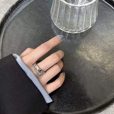 The statement ring is made of nickel-free. lead-free. cadmium-free and hypoallergenic alloy. which will not turn your skin green or cause anaphylactic reaction. Cottagecore Dark, Presents For Best Friends, Trendy Ring, Ring Color, Beaded Choker Necklace, 14k Gold Ring, Smile Face, Chain Ring, Surprise Gifts