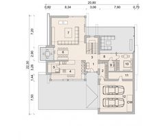 the floor plan for a two bedroom apartment with an attached living room and dining area