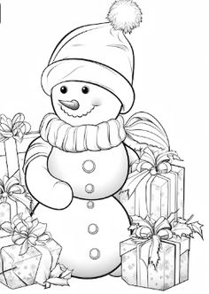 Christmas Sketch, Card Drawing, Christmas Snowman, Creative Art, Free Printables