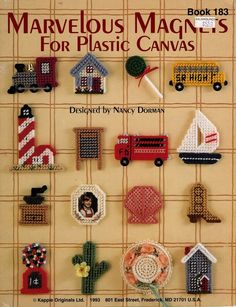 the cover of marvelous magnets for plastic canvas