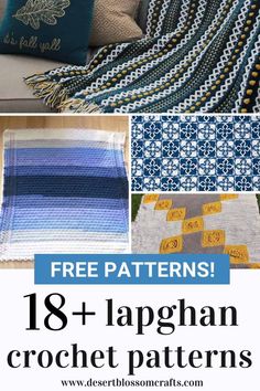 free crochet patterns for afghans, blankets and throws with text overlay