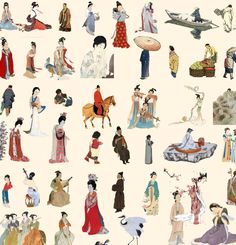 an image of many people dressed in different outfits