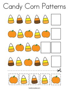 a candy corn pattern worksheet for children to learn how to make them look like they