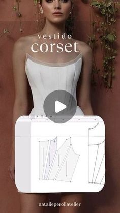 Corset Top Diy Free Pattern, Patternmaking For Fashion Design Pattern, Overbust Corset Pattern Free, How To Sew A Corset, How To Sew Corset, How To Make A Corset Pattern, Patron Corset, Corset Top Diy