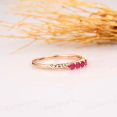 ※ Metal Type: Solid 14k Gold; ※ Stone: Natural Red Ruby ※ Center Carat Weight: Aprox. 0.20ctw ※ SKU: ESXR0004B-band ※ P.S.: *Shipped with beautiful ring box; *Directly price from Manufacturer, 1/3 the price from Jewelry Store; ※ Buy with Warranty: 1) 15 Days Money Back Guarantee; 2) Excellent Customer Service; 3) Free Shipping and insurance to WORLDWIDE; 4) Free Gift Box. ※ Contact Us if you need any of our service: 1) Ring Resizing; 2) Metal Change(9k/14k/18k White/Yellow/Rose Gold) 3) Engravin Ruby Ring In 14k Rose Gold With Round Shape, Red Ruby Ring In 14k Rose Gold, Red 14k Rose Gold Rings For Anniversary, Red 14k Rose Gold Ring, Stackable Ruby Wedding Ring, Stackable Rose Gold Ruby Ring For Anniversary, Stackable Pink Ruby Ring For Wedding, Rose Gold Stackable Ruby Ring For Anniversary, Pink Ruby Ring In 14k Rose Gold For Wedding