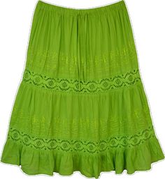 Green Cotton Maxi Skirt, Green Cotton Maxi Skirt With Relaxed Fit, Green Cotton Lined Maxi Skirt, Green Flowy Cotton Maxi Skirt, Green Cotton Maxi Skirt With Lining, Green Cotton Skirt For Spring, Bohemian Green Maxi Skirt For Summer, Green Bohemian Maxi Skirt For Summer, Spring Green Cotton Skirt