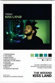 the poster for kiss land shows a man with dreadlocks