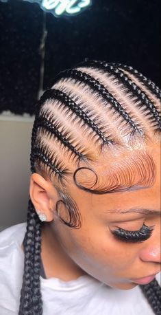 8 Braids Cornrows, Braids Going To The Back, 8 Braids, Girls Braided Hairstyles Kids, Hair Braid Patterns, Cornrows Natural Hair, Braids Cornrows