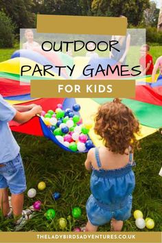 two children playing in an outdoor party game