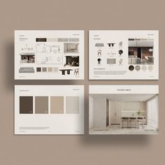 the interior design and layouts are shown in this brochure, which is printed on