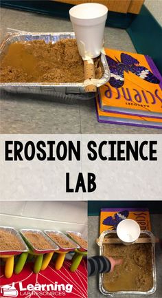 the process for making epson science lab is shown in three different pictures, including one with