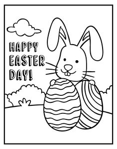 an easter bunny with the words happy easter day