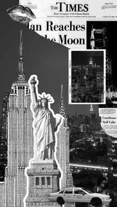 the statue of liberty in new york city, with an american flag flying above it