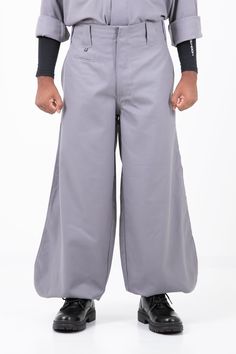 Ultra Smooth Serge 25 Edo-Style Tobi Pants_grey_front Tobi Pants Pattern, Tobi Pants, Vest Shirt, Leg Design, Jodhpur, Fabric Pattern, Pants Pattern, The Seasons, Cool Design