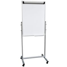 a white board with wheels on it