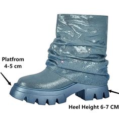 Women Blue Fold Over Rhinestone Trim Boots Round Toe Side Zipper Female Mid-Calf Boots Boot Type: Modern Boots Shaft Material: Synthetic Outsole Material: RUBBER Upper Material: Synthetic Origin: Mainland China Season: Spring/Autumn Insole Material: PU Heel Type: Strange Style Lining Material: LYCRA Boot Height: Knee-High Item Type: BOOTS Fashion Element: Sewing Department Name: ADULT Toe Shape: round toe Heel Height: High (5cm-8cm) With Platforms: No1005006217055060 Style: Concise is_handmade: Yes Pattern Type: Solid Fit: Fits true to size, take your normal size Closure Type: SLIP-ON Heel Height: 6.5-7 CM Platfrom: 4-4.5 cm Important Note（size) 1.Please noted size will have 1-5mm error as handmade.onlymaker shoes are all handmade2.If your foot fat or wide,please choose one size bigger tha Fold Over Boots, Pu Heels, Slip On Boots, Rhinestone Trim, Boot Types, Round Toe Heels, Heels & Wedges, Mid Calf Boots, Metallic Leather