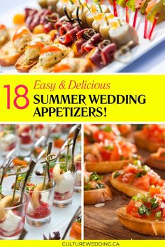 Are you looking for delectable and simple wedding appetizers and finger foods to amaze your guests? Your quest ends here! These tantalizing bites are ideal for any wedding festivity. From mini sliders to bruschetta, these wedding appetizers will delight even the most selective eaters. Prepare to dazzle your guests with these uncomplicated yet sophisticated wedding appetizers suitable for any wedding theme, whether a laid-back outdoor gathering or an elegant indoor soirée. Let's elevate your special day with these delightful treats! Engagement Party Dinner Food, Cold Wedding Appetizers, Wedding Shower Appetizers, Wedding Appetizers Finger Foods, Wedding Food Appetizers, Wedding Appetizer Ideas, Reception Appetizers, Wedding Cocktail Hour Food, Bruschetta Bites