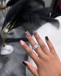 Black Short Square Nails, Overlay Nails, Acrylic Toe Nails, Hard Nails, Drip Nails, Short Square Nails, Colored Acrylic Nails, Work Nails, Short Square Acrylic Nails