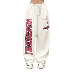 LOVEMI  cargo White / S Lovemi -  Women's Hip Hop Jazz Street Dance Casual Pants Loose Sweatpants, Casual Pants Style, Tracksuit Pants, Y2k Baby Tee, 90s Outfit, Street Dance, Pantalon Large, Type Of Pants, Women Pants Casual