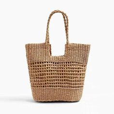 Straw Beach Tote, Round Straw Bag, Bamboo Bag, Straw Basket, Straw Tote Bag, Holiday Bag, Straw Handbags, Rattan Bag, Woven Tote Bag