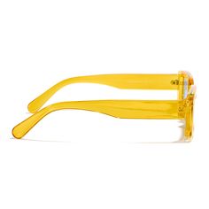 Protect your eyes from UV radiation in style with the Martist Rectangle sunglasses. The yellow plastic frames provide an eye-catching look while offering reliable protection. Crafted with 100% UVA and UVB protection, these sunglasses are sure to keep you safe in the sun. Modern Rectangular Yellow Sunglasses, Modern Yellow Rectangular Sunglasses, Yellow Rectangular Sunglasses With Gradient Lenses, Trendy Rectangular Yellow Sunglasses, Trendy Yellow Rectangular Sunglasses, Yellow Rectangular Sunglasses With Uv Protection, Yellow Square Frame Sunglasses With Gradient Lenses, Yellow Sunglasses, Free Frames