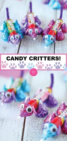 candy critters with the words candy critters on them