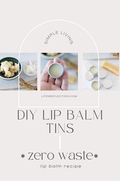 There are many small things we can do for sustainable living and not only to create less waste but also to save money. Making your own zero-waste lip balm recipe is also a great treat for your lips! Natural Lip Balm Recipe, Make Lip Balm, Lip Balm Recipe, Lip Balm Tin, Balm Recipe, Lip Balm Recipes, Unrefined Coconut Oil