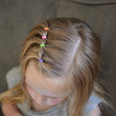 Super cute and easy toddler hairstyle! Flyaway Hair, Easy Toddler Hairstyles, Girl Hair Dos, Girls Hairstyles Easy, Kid Hairstyles, Girl Hair Styles, Kid Hair, Toddler Hairstyles, Toddler Hairstyles Girl