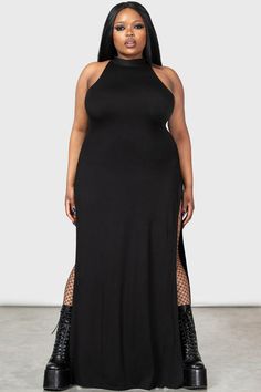 Black Lace Maxi Dress Plus Size, Goth Prom, Invisible Zip, Black Friday Sale, Racer Back, Dresses Xs, Stretch Fabric, Bleach, High Neck