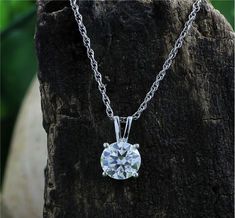 Hawkjewelrywings 14K White Gold Finish 925 Sterling Silver Round Cut Real Moissanite Solitaire Lovely & Beauty Pendant Necklace gift for mom ⭐ Available⭐ > 14K White Gold Plated 925 Sterling Silver > 14K Yellow Gold Plated 925 Sterling Silver > 14K Rose Gold Plated 925 Sterling Silver > 15+ Color Gemstones **WE LOVE CUSTOM ORDERS**    YOU ASKED,WE MADE IT    (FREE OF COST) ⭐ Item Detail⭐ > Material: Sterling Silver > Gem type: Real Moissanite > Stone Creation: Lab Created > Stone Color: White > Necklace Gift, Gift For Mom, Rose Gold Plates, Gift Necklace, Gold Finish, Custom Orders, Round Cut, Stone Color, Jewelry Necklace Pendant