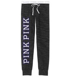 Brand new sealed in online packaging! Sold out at Vs, don't miss your chance! Product Details: Extra stretchy like leggings but with a soft sweatpant feel—meet the Gym Pant. Must-have sweats by Victoria’s Secret PINK. Our slimmest fit yet Logo elastic waistband Cuffed bottom Lightweight Stretch French terry Collegiate Patch 29"inseam Imported cotton/polyester/spandex Pink Sportswear, Cuffed Sweatpants, Pink Gym, Pink Sweat, Victoria Secret Outfits, Pink Sweatpants, Vs Models, Gym Pants, Cute Bras