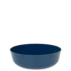 a blue bowl on a white background