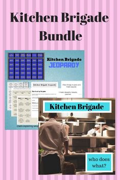 the kitchen brigade bundle includes two cookbooks, one with instructions and an image of a man