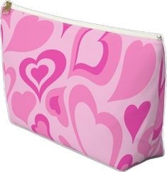 👉Show off your preppy style with this eye-catching, hot pink, heart 💕 patterned zipper pouch! 🤩 This little cutie combines style and functionality in one pinktastic package and it's the perfect accessory for back to school. Your adorable new sidekick is ready to use as a ✏️ pencil case, 💅makeup bag, accessory pouch or for pretty much anything! It's the perfect accessory for any preppy girl. 💋XOXO Pink Heart Print Bag For Gift, Pink Heart Print Bag Perfect For Gifts, Trendy Pink Pouch Cosmetic Bag, Trendy Pink Pouch For Personal Use, Pink Rectangular Bag With Heart Print, Pink Pencil Case With Zipper Closure As Gift, Trendy Pink Pencil Case For Travel, Trendy Pink Rectangular Cosmetic Bag, Trendy Pink Pencil Case With Zipper Closure