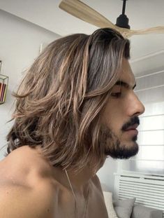 20 Attractive Long-Layered Haircuts For Men In 2024 Men Long Blonde Hairstyles, Long Hairstyles For Men With Widows Peak, Mens Long Hair Highlights, Low Maintenance Mens Haircut Long Hair, Mens Long Haircut Shoulder Length, Men's Shoulder Length Hair, Men Long Hair Color Highlights, Mens Long Hair Layers, Men Long Hair Highlights