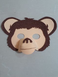 a monkey mask that has been made to look like a face